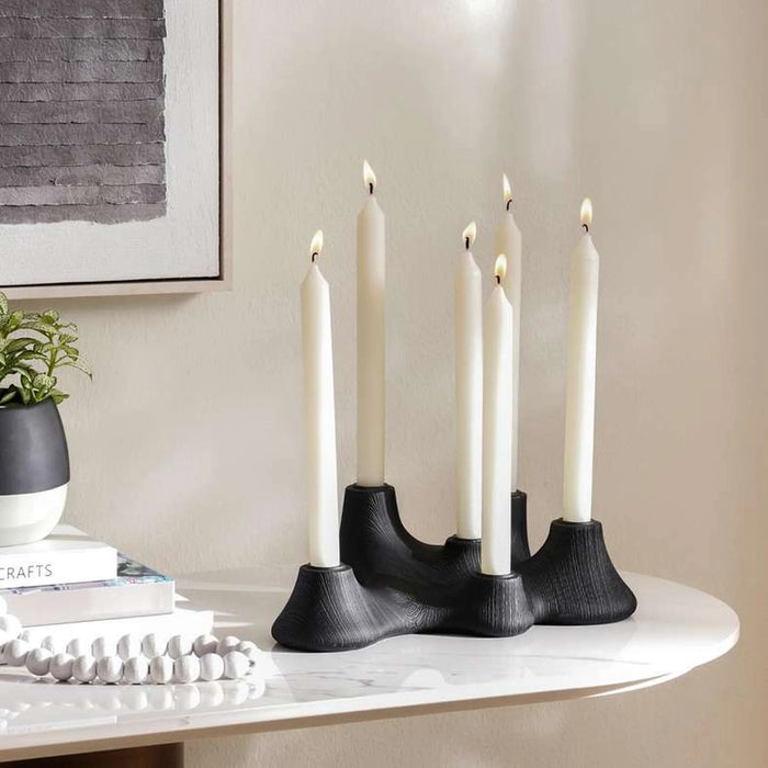 Grandiose White Velvet Scented Set Of 6 Taper Candles 25.4Cm- 10 Hrs