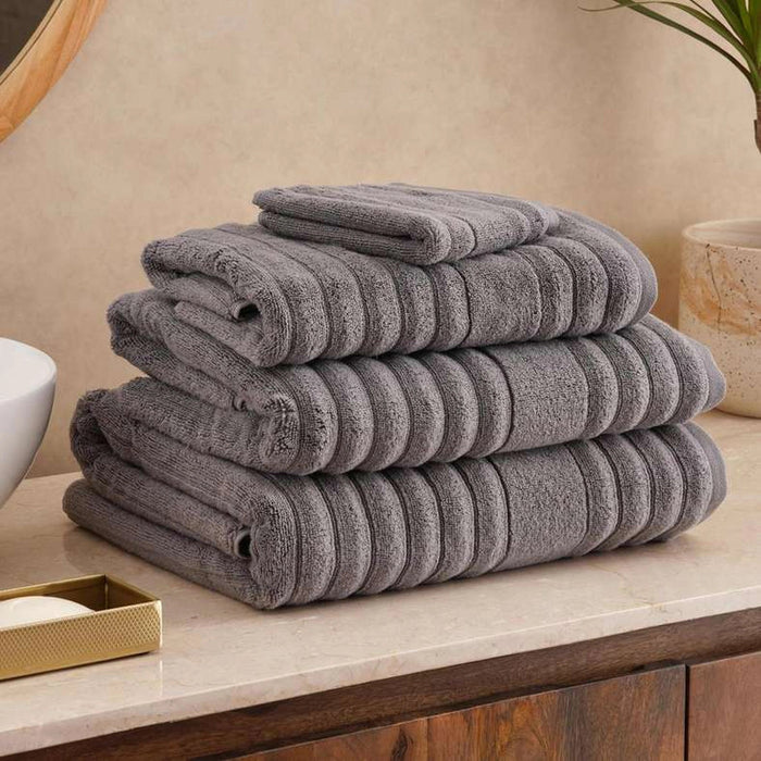 Grandwave 700 Gsm Cotton Bamboo Hand Towel - Charcoal Pan Home