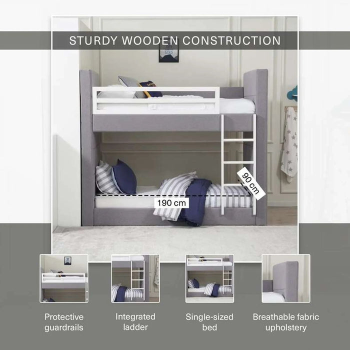 Graphite Glam Bunk Bed 90X190 Cm