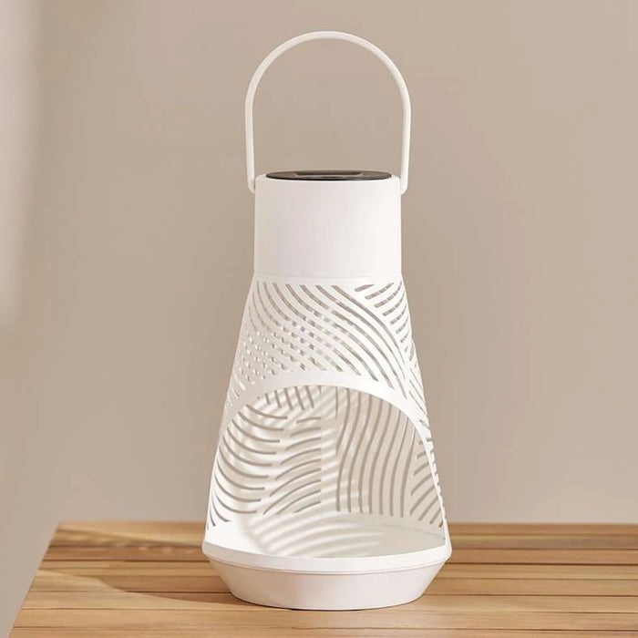 Greta Metal Solar Lantern 17.5X17.5X28.5Cm - White