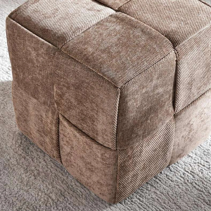 Greta Woven Pouf 40X40X41Cm - Brown