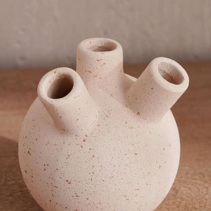 Gretel Terracotta Vase 12.5X10.5X12Cm - Off White