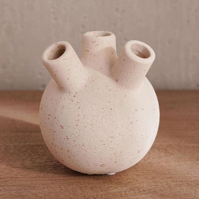 Gretel Terracotta Vase 12.5X10.5X12Cm - Off White
