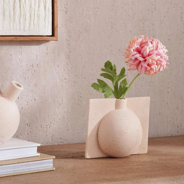 Gretel Terracotta Vase 15.5X10.5X12.3Cm - Off White