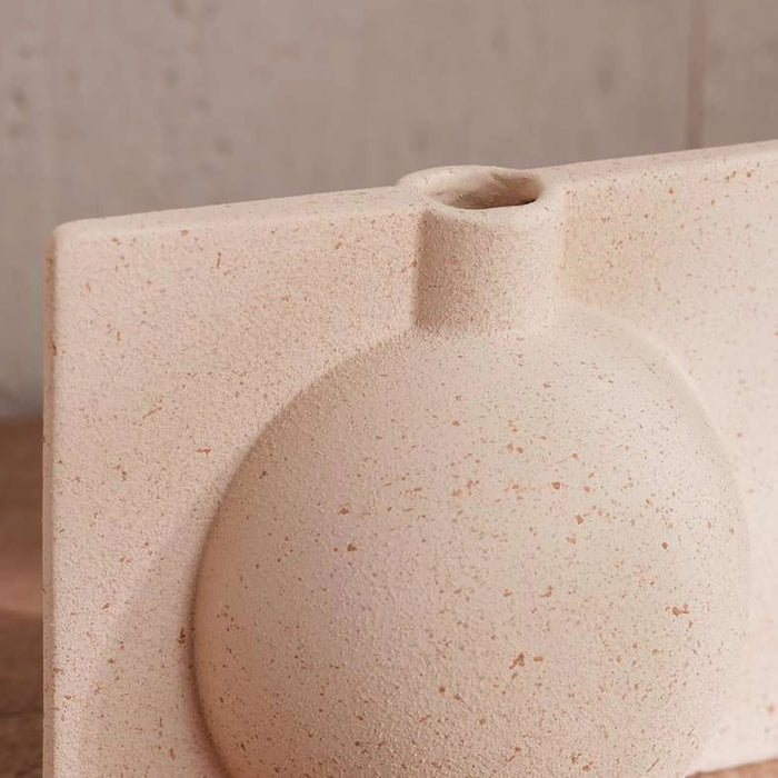 Gretel Terracotta Vase 15.5X10.5X12.3Cm - Off White
