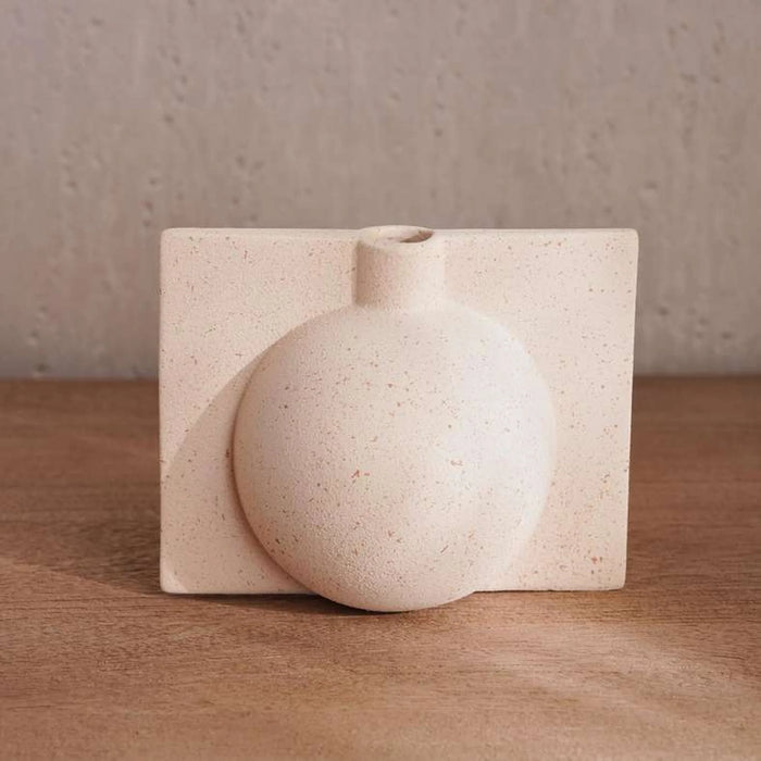Gretel Terracotta Vase 15.5X10.5X12.3Cm - Off White