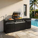 Grill Master Station Outdoor Kitchen - Black Pan Home