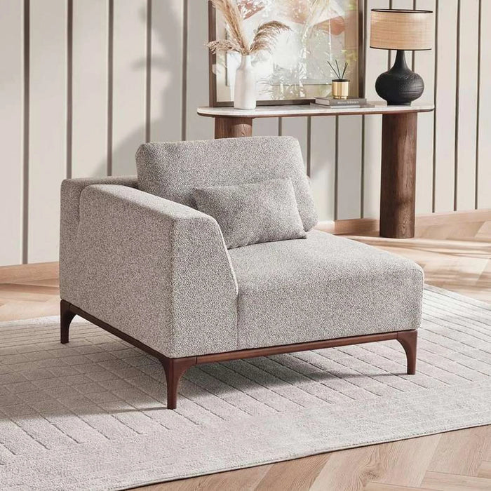 Grimm One Seater With Right Arm- Grey