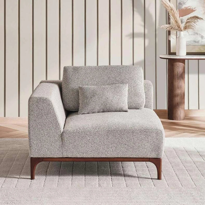 Grimm One Seater With Right Arm- Grey