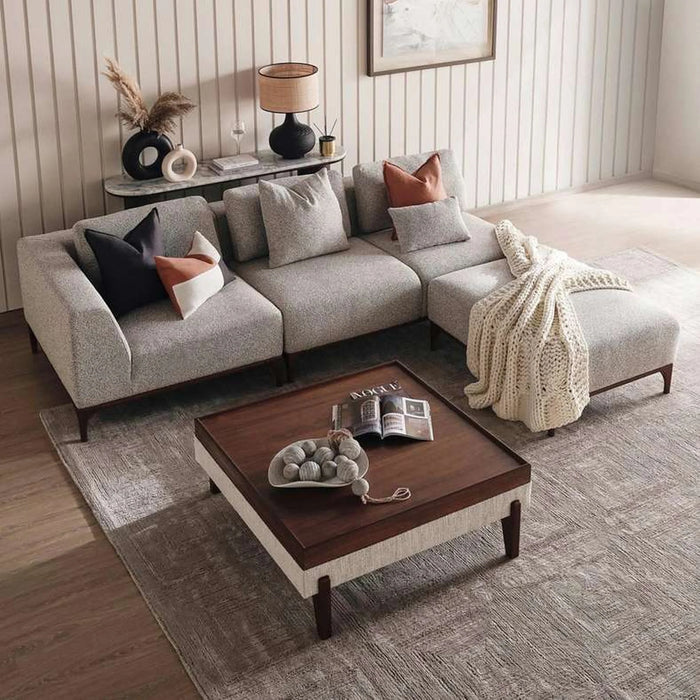 Grimm One Seater With Right Arm- Grey