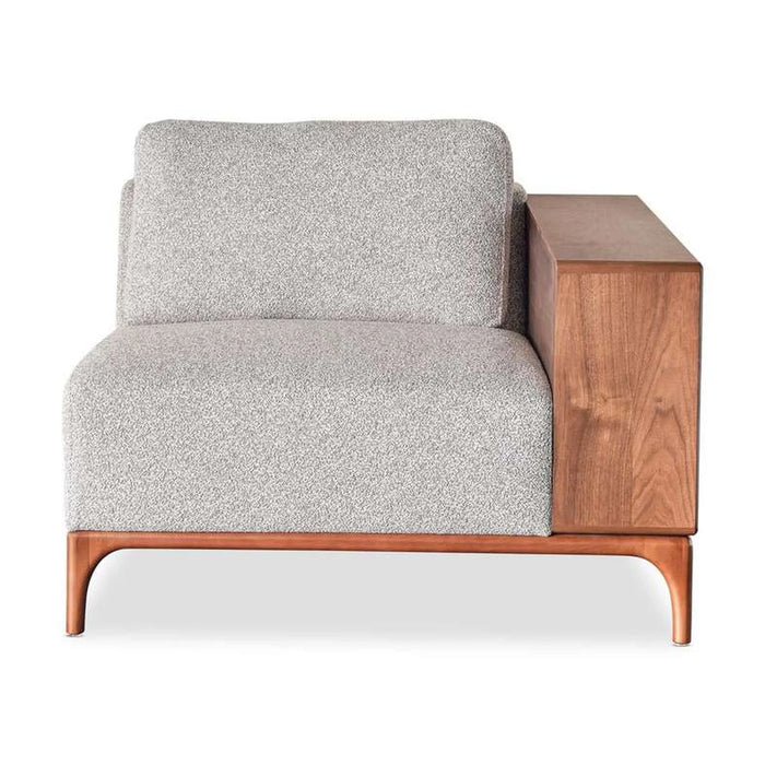 Grimm Right 1 Seater Arm With Bookcase- Grey