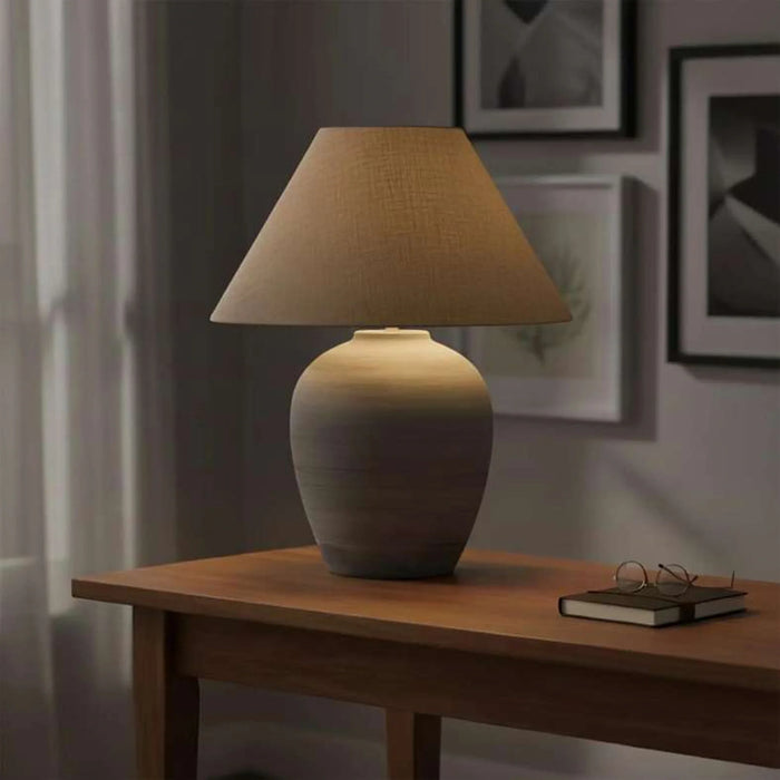 Grindon E27 Ceramic Table Lamp 38X64Cm - Grey