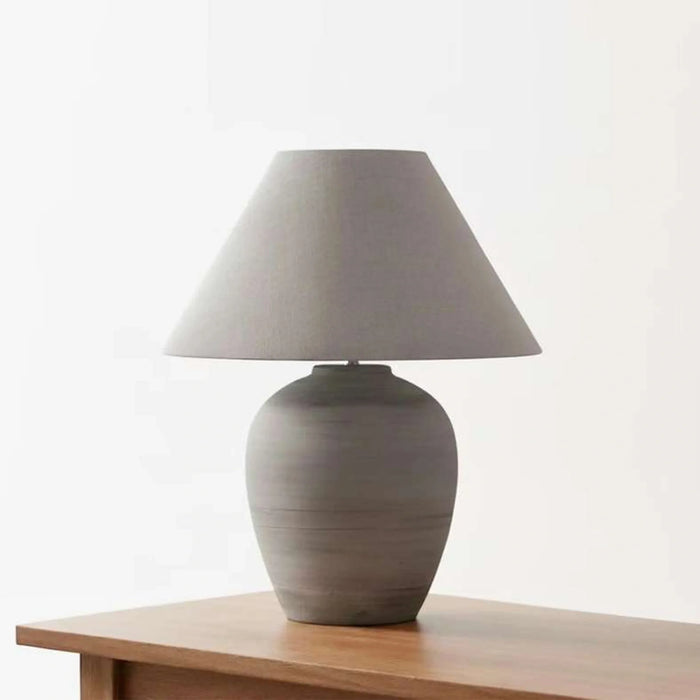 Grindon E27 Ceramic Table Lamp 38X64Cm - Grey