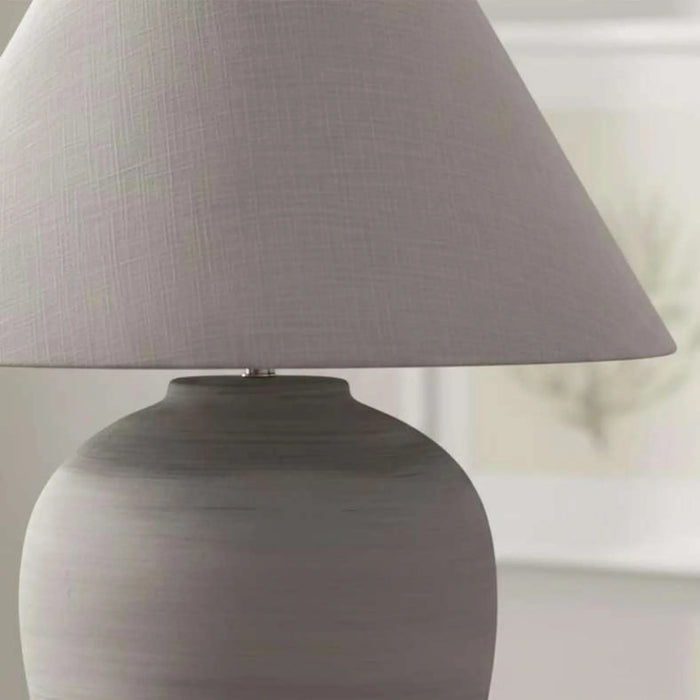 Grindon E27 Ceramic Table Lamp 38X64Cm - Grey