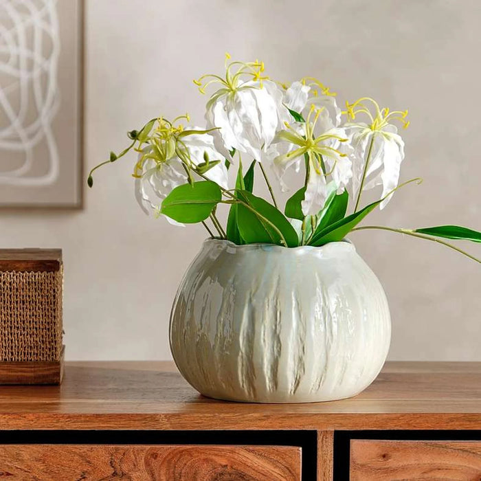 Grisel Ceramic Vase 22X22X15.5Cm -Green