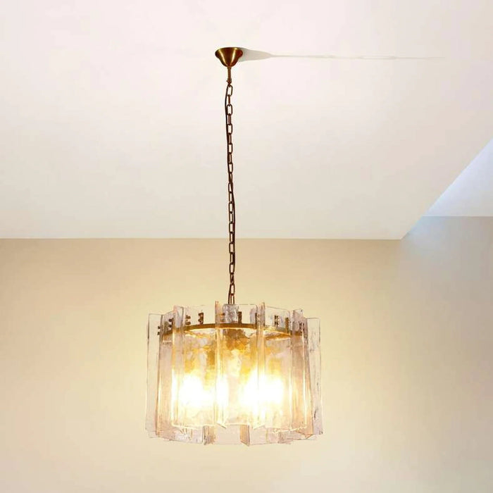 Grossvenor Handcrafted Glass 6-Light E27 Luxury Chandelier 63X63X41Cm - Gold Pan Home
