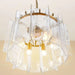 Grossvenor Handcrafted Glass 6-Light E27 Luxury Chandelier 63X63X41Cm - Gold Pan Home