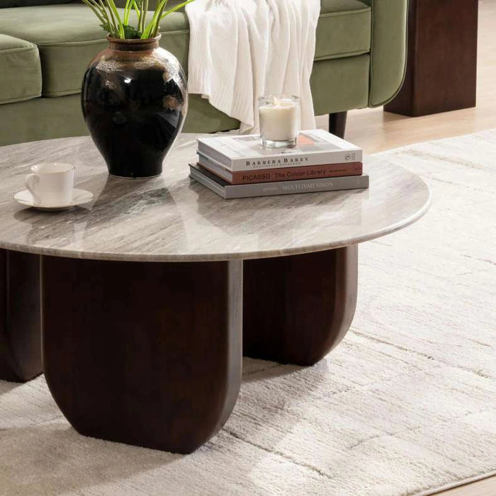 Grugaris New Coffee Table Marble Pan Home