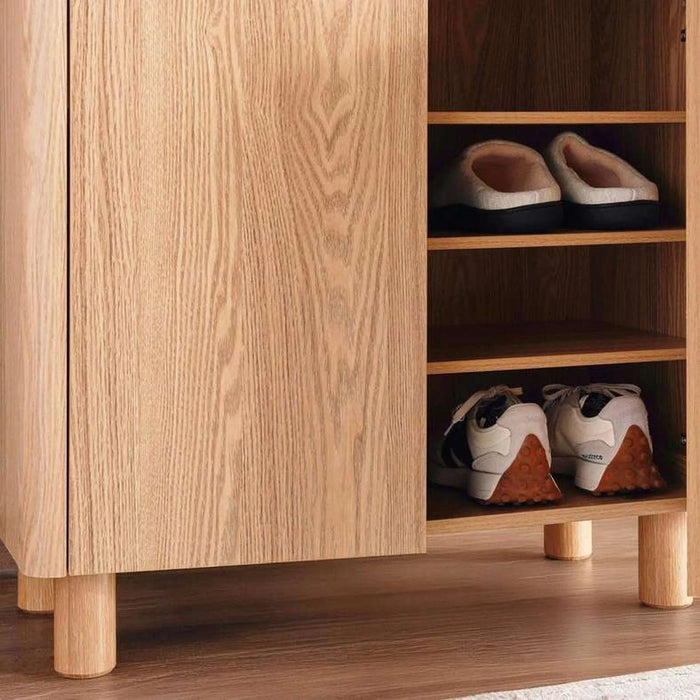 Gwetto Shoe Rack 18 Pairs With 4 Drawer Veneer - Natural