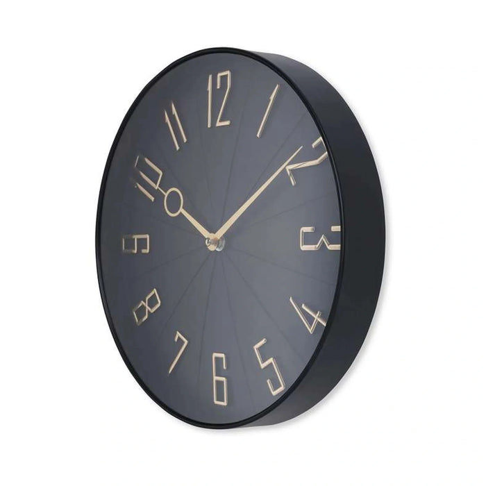 Haaris Wall Clock Dia 30.6Cm - Black