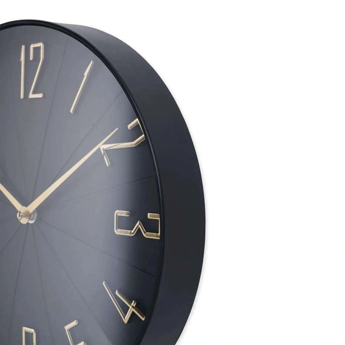 Haaris Wall Clock Dia 30.6Cm - Black