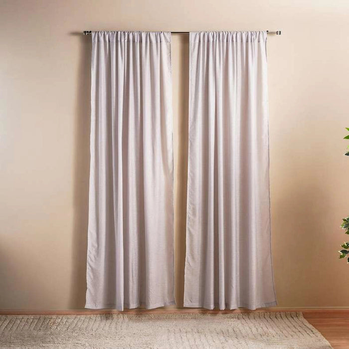 Hailey Sheer 2 Piece Curtain Set - Grey Pan Home