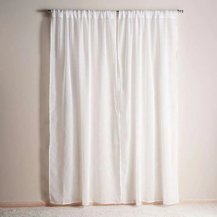 Hailey Sheer 2 Piece Curtain Set 135X300Cm - Off White Pan Home