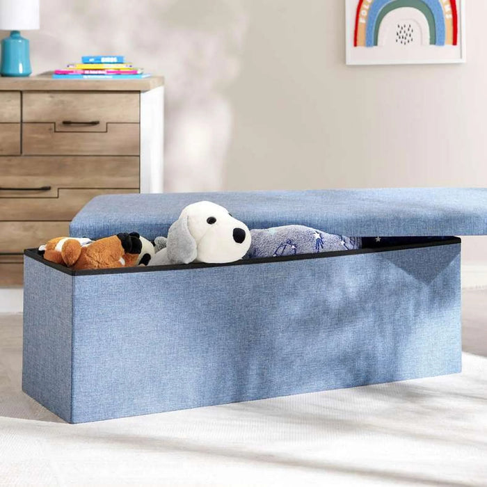 Halden Storage Ottoman 110X38X38Cm - Blue