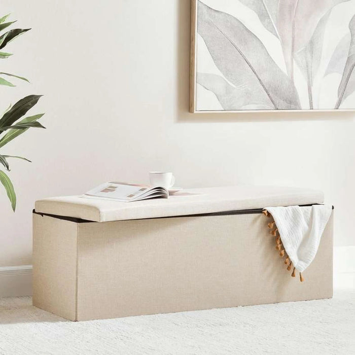 Halden Storage Ottoman 110X38X38Cm- Light Beige