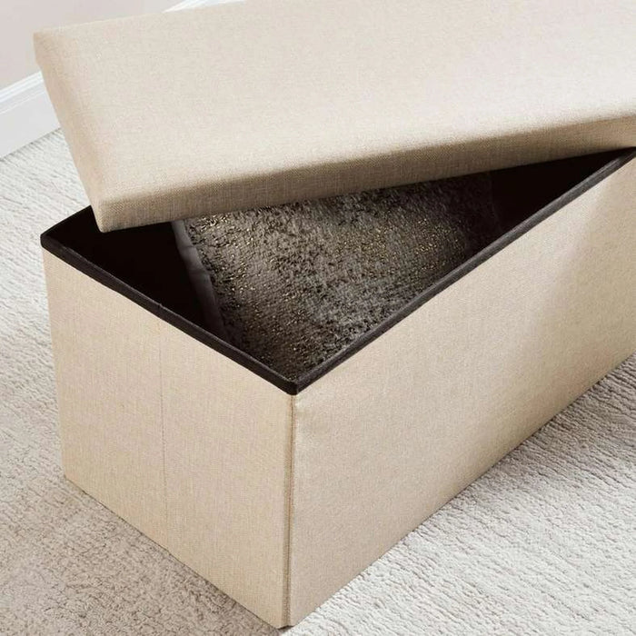 Halden Storage Ottoman 110X38X38Cm- Light Beige