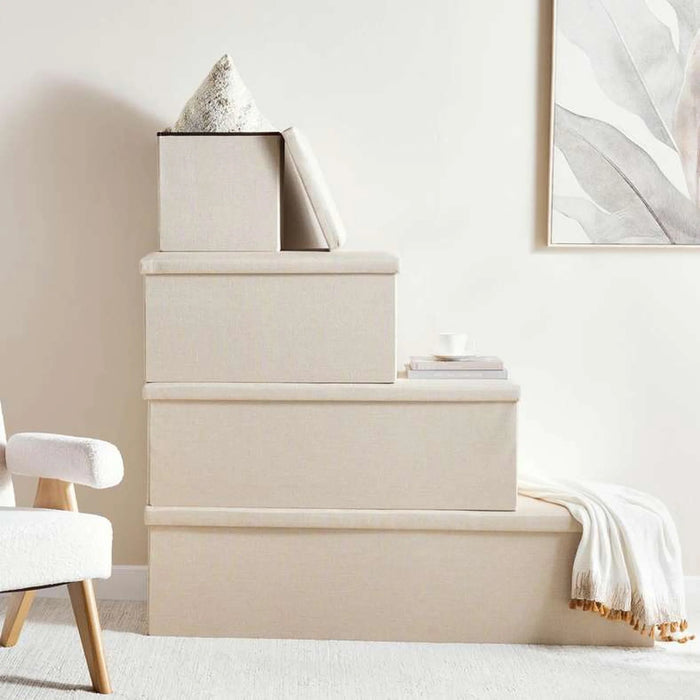 Halden Storage Ottoman 110X38X38Cm- Light Beige