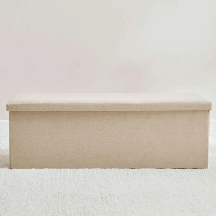 Halden Storage Ottoman 110X38X38Cm- Light Beige