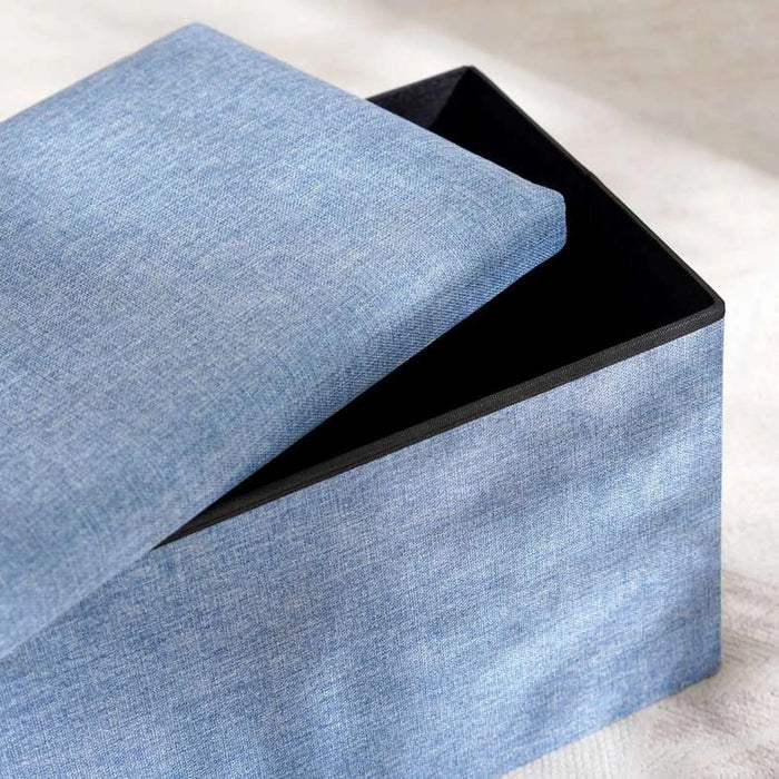 Halden Storage Ottoman 76X38X38Cm - Blue