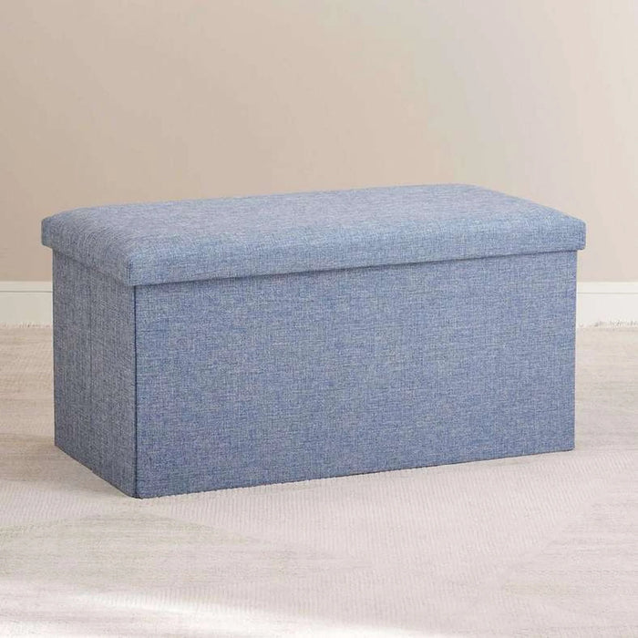 Halden Storage Ottoman 76X38X38Cm - Blue