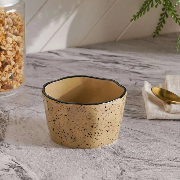 Haldor Speckled Stoneware Ramekin 280Ml -Brown