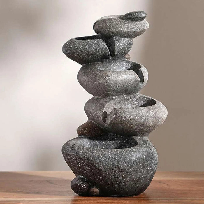 Haley Polyresin Table Fountain 21X17X35Cm - Grey Pan Home