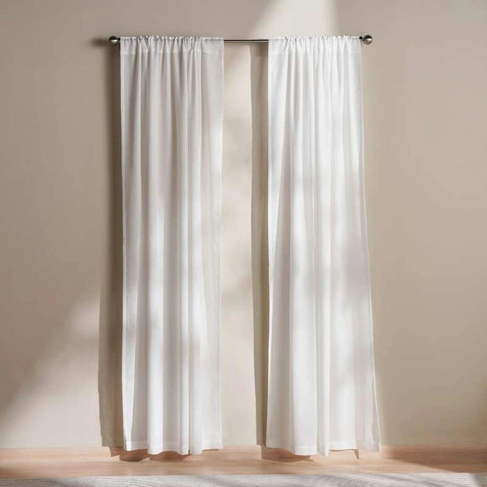 Halsey Sheer 2 Piece Curtain Set 135X240Cm - Cream Pan Home