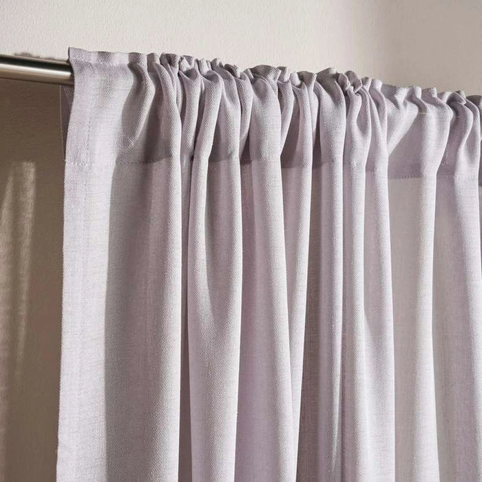 Halsey Sheer 2 Piece Curtain Set 135X240Cm - Taupe Pan Home