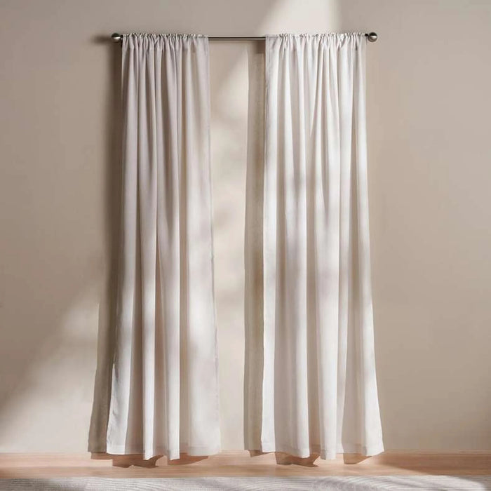 Halsey Sheer 2 Piece Curtain Set 135X300Cm - Beige