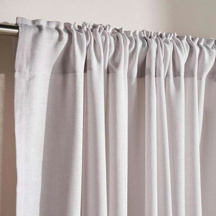 Halsey Sheer 2 Piece Curtain Set 135X300Cm - Grey Pan Home