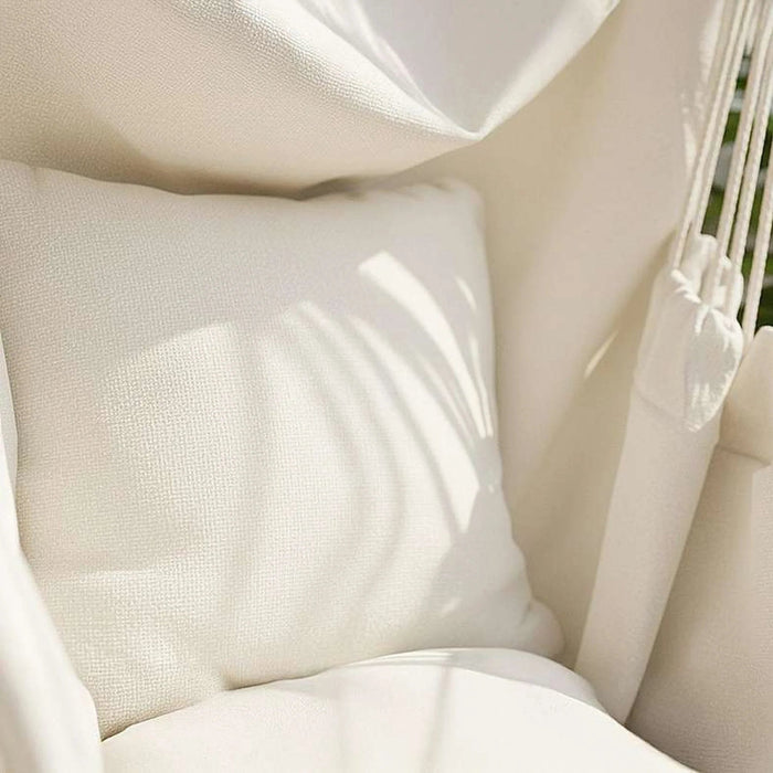 Hammock  Swing Chair With 2 Cushions 130X100Cm - Beige Pan Home