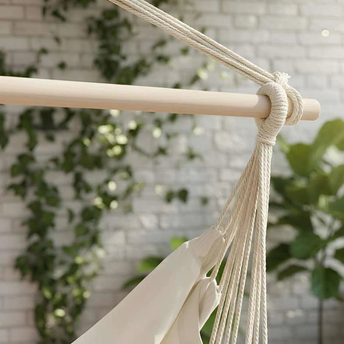 Hammock  Swing Chair With 2 Cushions 130X100Cm - Beige Pan Home