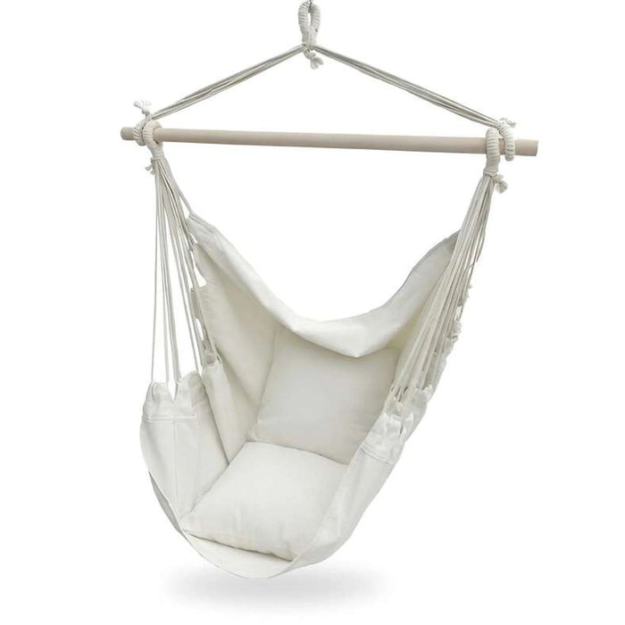 Hammock  Swing Chair With 2 Cushions 130X100Cm - Beige Pan Home