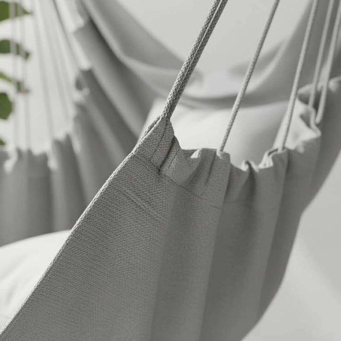Hammock Swing Chair With 2 Cushions 130X100Cm - Grey Pan Home