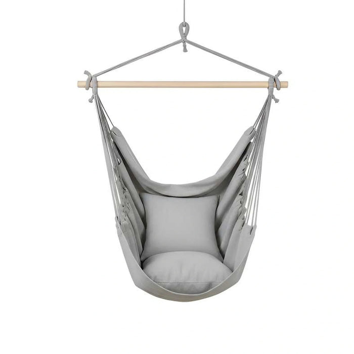 Hammock Swing Chair With 2 Cushions 130X100Cm - Grey Pan Home