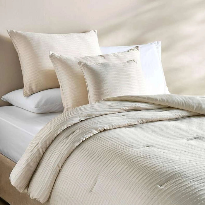 Hana 4-Piece Seersucker Full Comforter Set 160X220Cm - Ivory