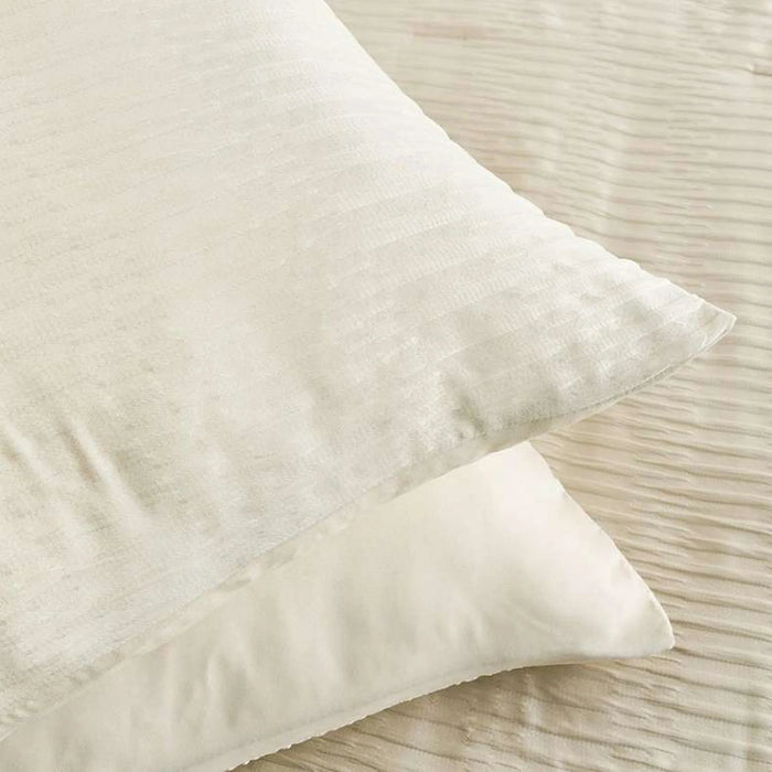 Hana 4-Piece Seersucker Full Comforter Set 160X220Cm - Ivory