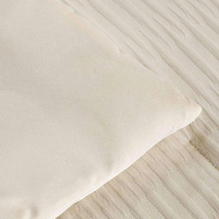 Hana 4-Piece Seersucker Full Comforter Set 160X220Cm - Ivory