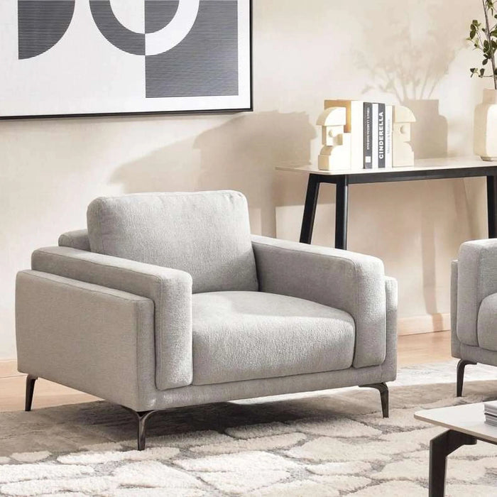 Hanaa Sinlge Seater Sofa - Light Grey