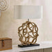 Hanma E27 Wooden Art Table Lamp 40X15X71Cm - Natural Pan Home